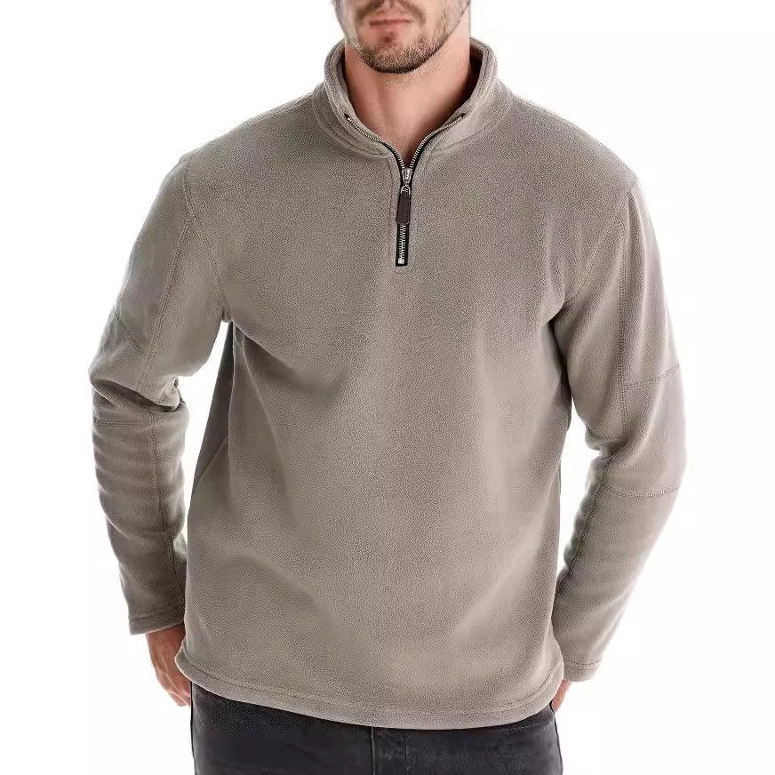 Joshua | Pull en laine polaire avec fermeture éclair au quart