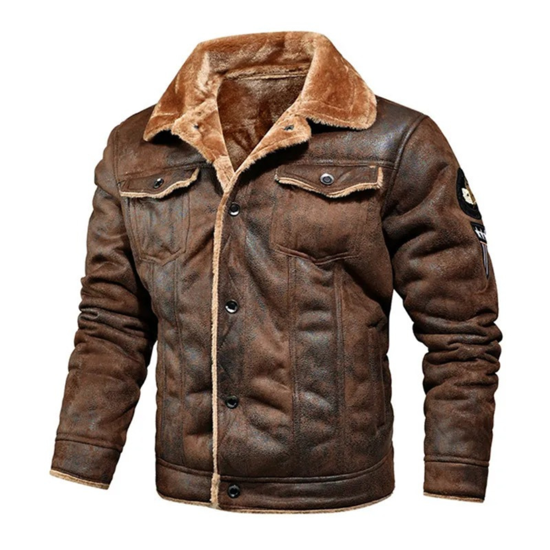 Aksel | Veste en cuir chaud