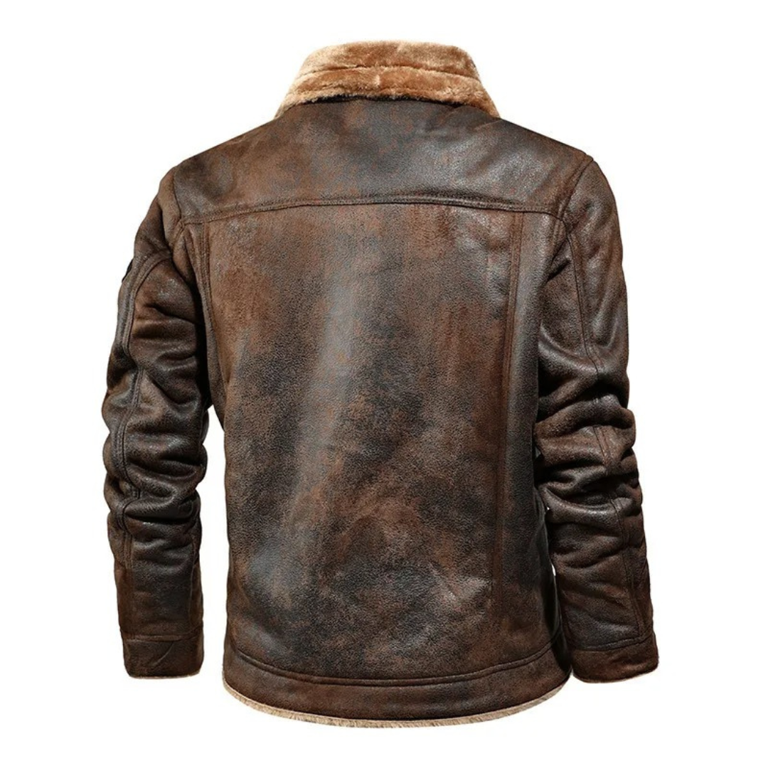 Aksel | Veste en cuir chaud