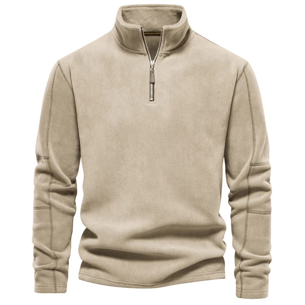 Joshua | Pull en laine polaire avec fermeture éclair au quart