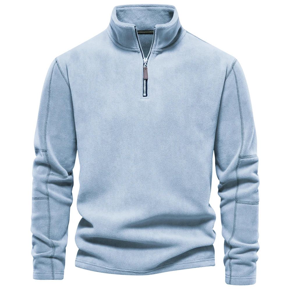 Joshua | Pull en laine polaire avec fermeture éclair au quart