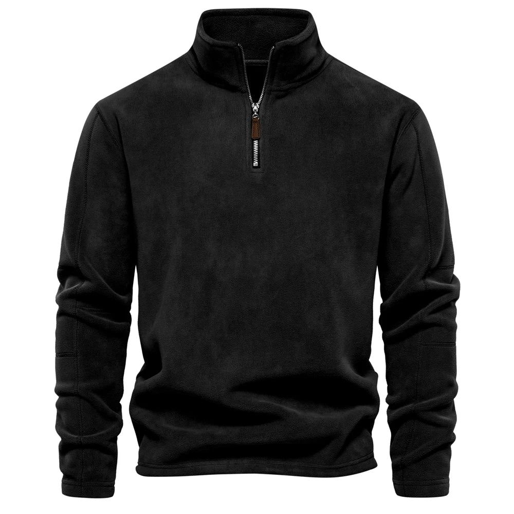 Joshua | Pull en laine polaire avec fermeture éclair au quart