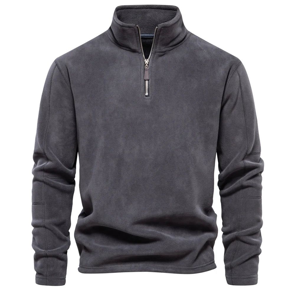 Joshua | Pull en laine polaire avec fermeture éclair au quart