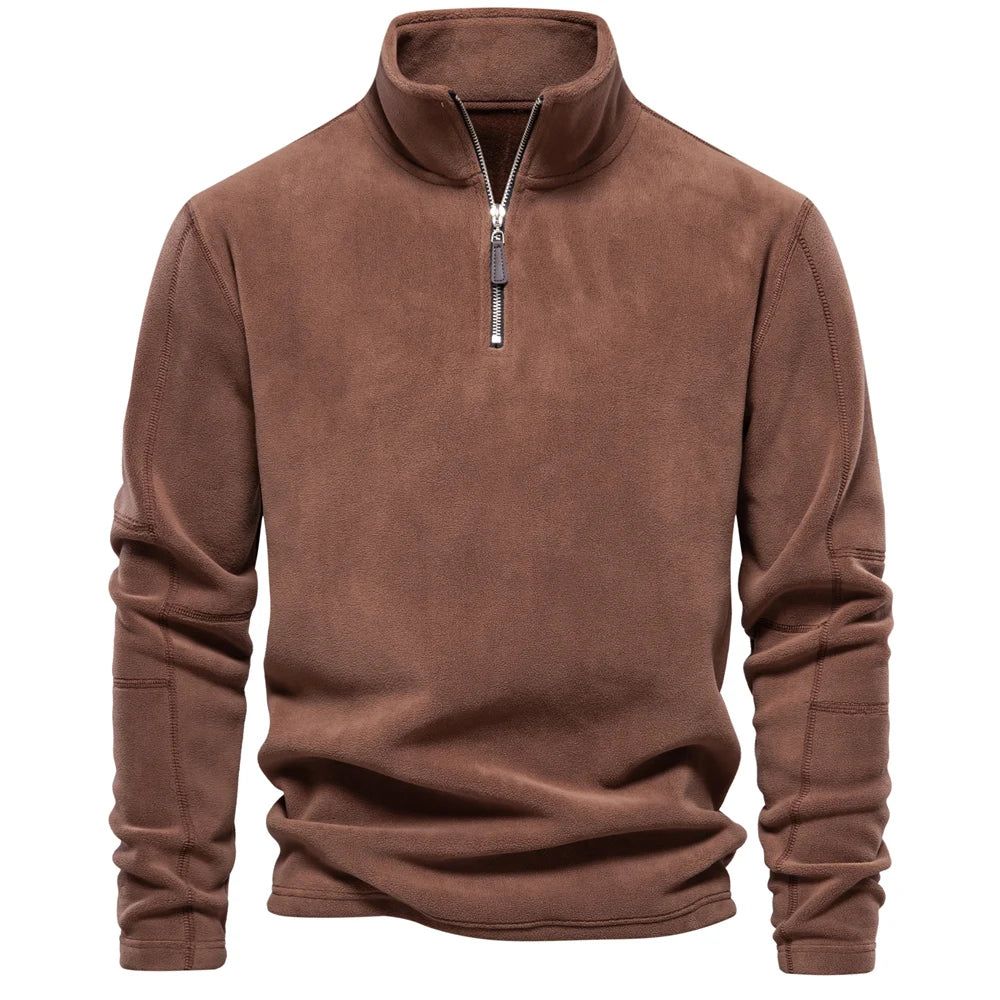 Joshua | Pull en laine polaire avec fermeture éclair au quart