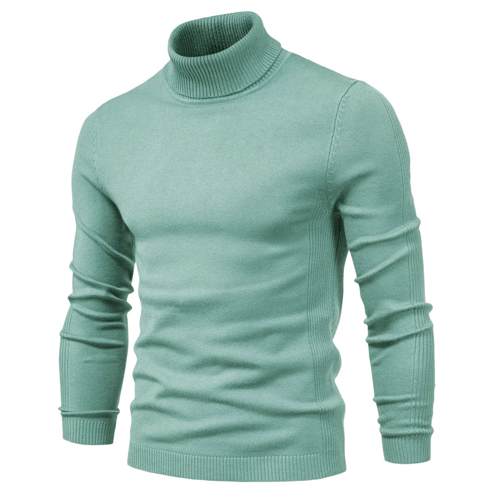 Emil | Pull à col roulé en laine vierge soyeuse